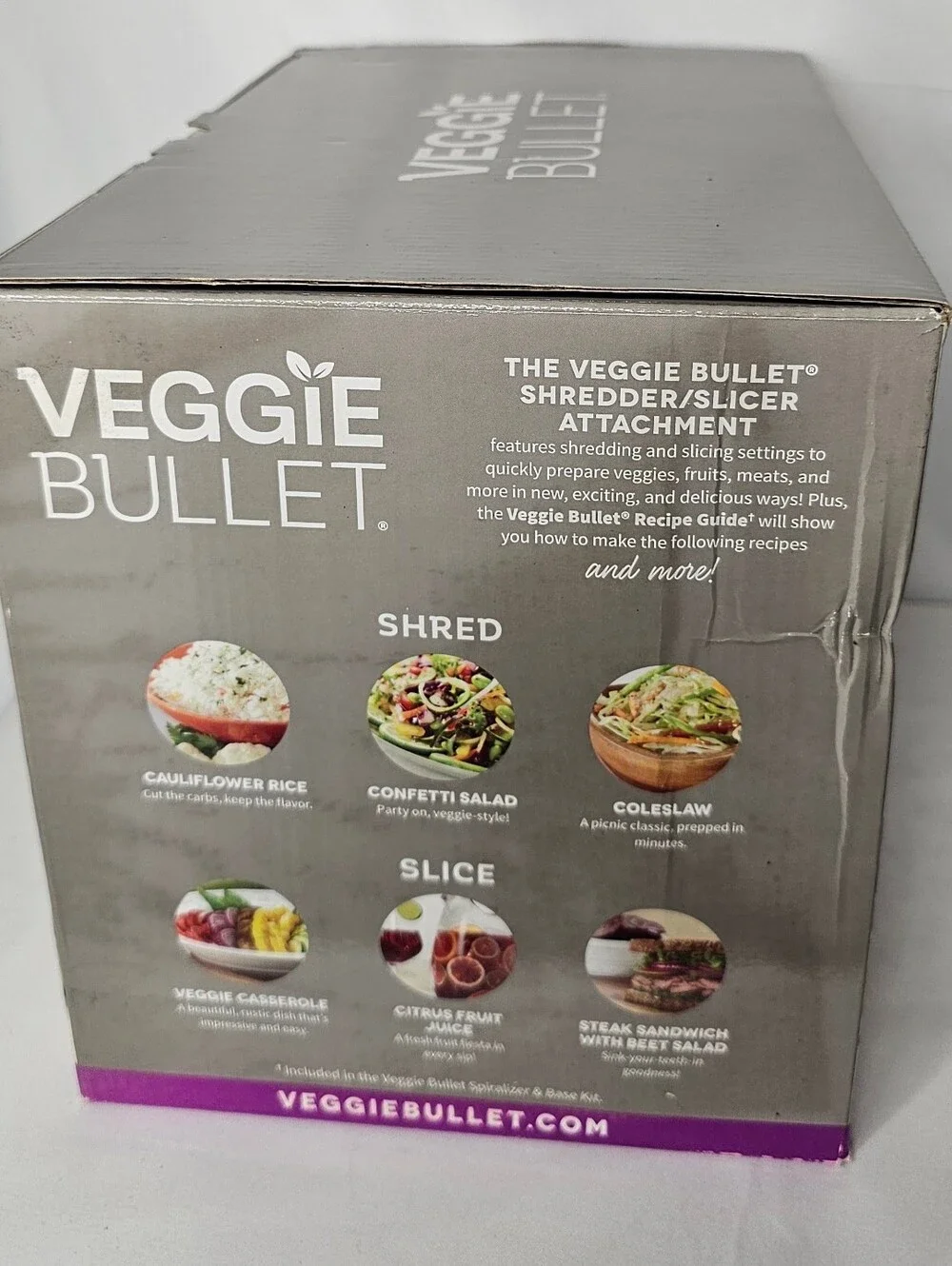 Veggie Bullet Food Processor Spiralizer + BONUS Blender Kit & 3 Extra Blades